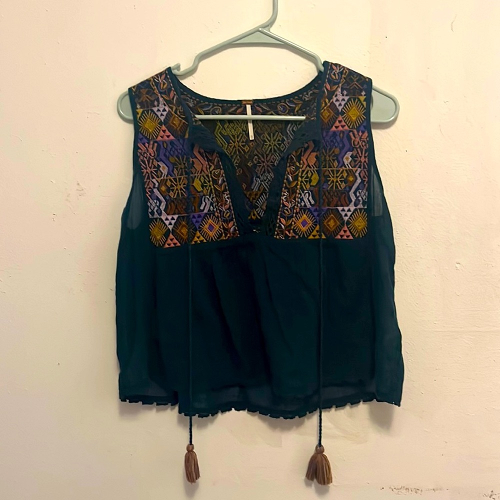 Free People Embroidered Tank